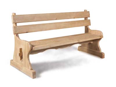 Bench with backrest