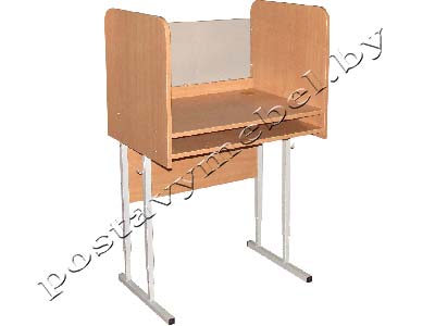 Table language laboratory, single, height adjustable