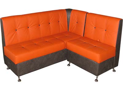 Bench corner SU-01, orange with black accents